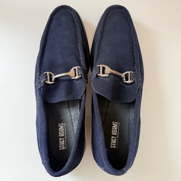 Stacy Adams Men’s Preppt Coast Nautical Navy Suede Leather Loafers main image 7